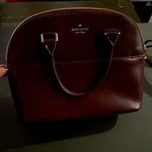 Burgundy Kate Spade single pocket purse w/detachable strap